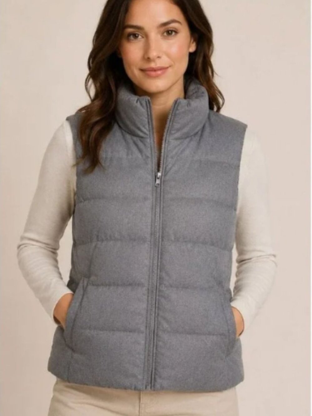 Old Navy Gray Frost Free Puffer Sleeveless Vest XLarge